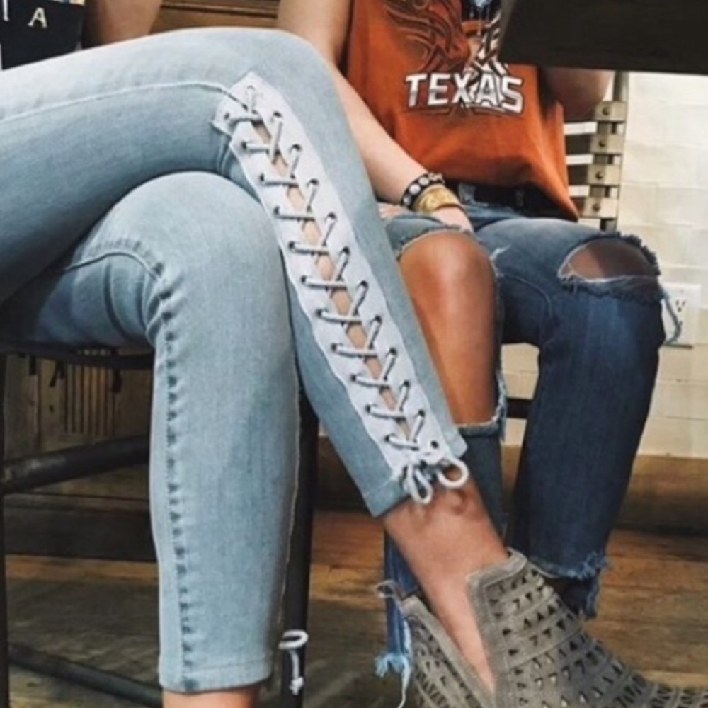 LF/CARMAR lace jeans - Picture 1 of 3